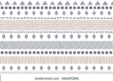 Ethnic vector seamless pattern. Tribal geometric background, boho motif, maya, aztec ornament illustration. rug textile print texture