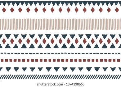 Ethnic vector seamless pattern. Tribal geometric background, boho motif, maya, aztec ornament illustration. rug textile print texture