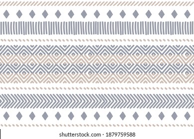 Ethnic vector seamless pattern. Tribal geometric background, boho motif, maya, aztec ornament illustration. rug textile print texture