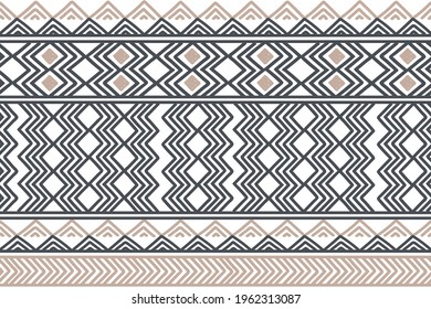 Ethnic vector seamless pattern. Tribal geometric background, boho motif, maya, aztec ornament illustration. rug textile print texture