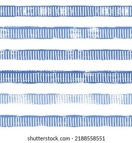 Ethnic vector seamless pattern. Tribal geometric background, boho motif, indigo batik ornament illustration. tai dye textile print texture.