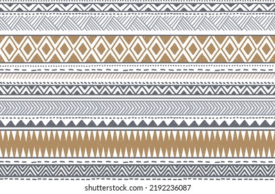 Ethnic vector seamless pattern. Tribal geometric background, boho motif, maya, aztec ornament illustration. rug textile print texture