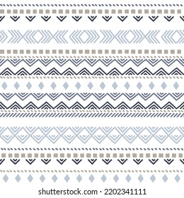 Ethnic vector seamless pattern. Tribal geometric background, boho motif, maya, aztec ornament illustration. mexican textile print texture