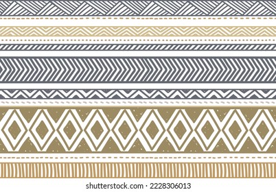 Ethnic vector seamless pattern. Tribal geometric background, boho motif, maya, aztec ornament illustration. rug textile print texture