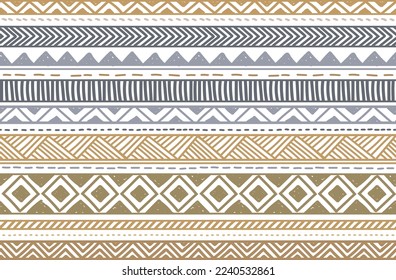 Ethnic vector seamless pattern. Tribal geometric background, boho motif, maya, aztec ornament illustration. rug textile print texture