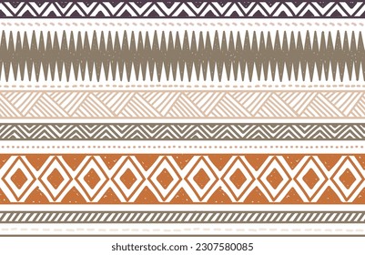 Ethnic vector seamless pattern. Tribal geometric background, boho motif, maya, aztec ornament illustration. rug textile print texture