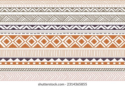 Ethnic vector seamless pattern. Tribal geometric background, boho motif, maya, aztec ornament illustration. rug textile print texture