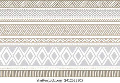 Ethnic vector seamless pattern. Tribal geometric background, boho motif, maya, aztec ornament illustration. rug textile print texture