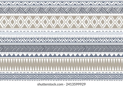 Ethnic vector seamless pattern. Tribal geometric background, boho motif, maya, aztec ornament illustration. rug textile print texture