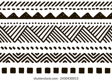 Ethnic vector seamless pattern. Tribal geometric background, boho motif, maya, aztec ornament illustration. rug textile print texture	