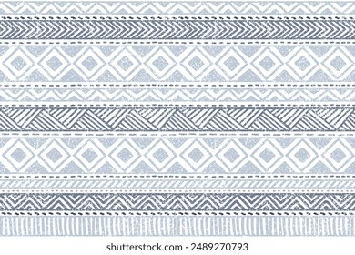 Ethnic vector seamless pattern. Tribal woven geometric background, cozy craft motif, maya, aztec ornament. mexican print