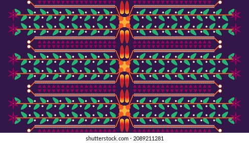 Ethnic vertical seamless shapes pattern geometric abstract EP16.Design for background, carpet, wallpaper, clothing, wrapping, Batik, fabric, Vector
