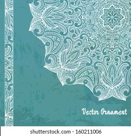 Ethnic vintage ornament background , pattern in engineering zentangle. 