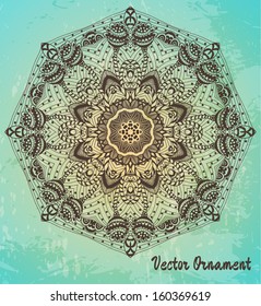 Ethnic vintage ornament background , pattern in engineering zentangle 