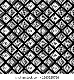 Ethnic wallpaper.Kites, rhombuses ornament. Digital paper, textile print, web designing, abstract.Seamless pattern.Linear backdrop.Figures background. Polygons motif. Vector.