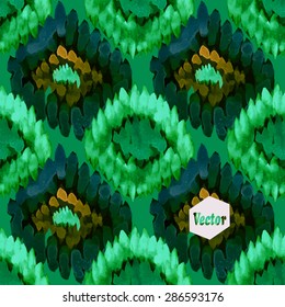 Ethnic watercolor decorative ornamental striped seamless pattern. Vector version.