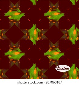 Ethnic watercolor decorative ornamental striped seamless pattern. Vector version.