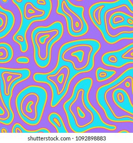 Ethnic watercolor seamless background pattern, decorated with abstract ornament. Textured watercolor for boho, hippie fashion swimwear handcrafted colorful painting. Textile tie dye, trendy vintage