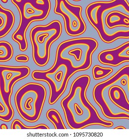 Ethnic watercolor seamless background pattern, decorated with abstract ornament. Textured watercolor for boho, hippie fashion swimwear handcrafted colorful painting. Textile tie dye, trendy vintage