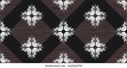 Ethnic wave pattern. Seamless  ehnic carpet African pattern.  Aztec style. Geometric abstract pattern