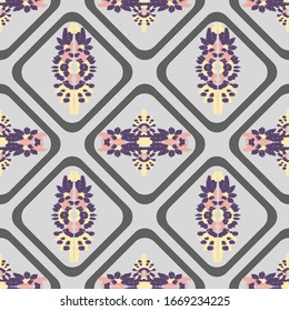 Ethnic wave pattern. Seamless  ehnic carpet African pattern.  Aztec style. Geometric mosaic 