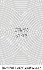 Ethnic white lorem background, cover design, banner, wallpaper. Geometric stylish 3d pattern with lines, art deco. Relief ornaments, arabesques, mandala of the East, Asia, India, Mexico, Aztec, Peru.