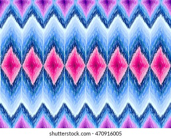 Ethnic zig zag ornament. Chevron pattern. Boho style background. Hippie fashion fabric. Vector seamless texture for web design, wrapping paper, clothes or interior textile.