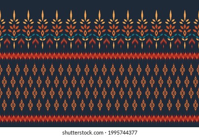 Ethnic zigzag abstract background. Seamless pattern in tribal, folk embroidery, Ikat art design. Aztec geometric art ornament print.Design for carpet, wallpaper, clothing, wrapping, fabric, cover