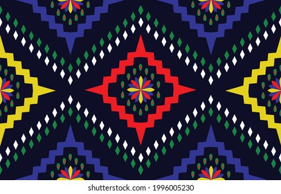 Ethnic zigzag abstract background. Seamless pattern in tribal, folk embroidery, and Mexican style. Aztec geometric art ornament print.Design for carpet, wallpaper, clothing, wrapping, fabric, cover