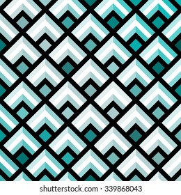 Ethnic ZigZag Pattern. Grid Pattern. Abstract colorful Background. Wavy background. Oriental background. Islamic background. Vector Regular Texture