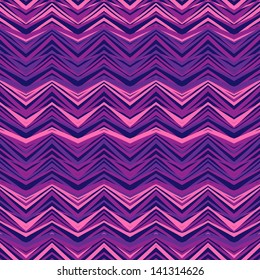 Ethnic zigzag pattern in retro colors, aztec style seamless background