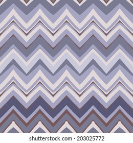 Ethnic zigzag pattern in retro colors, aztec style seamless vector background 