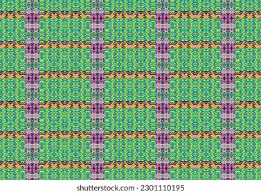 Ethnic zigzag pattern in retro colors, Aztec style seamless vector background
