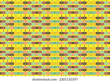Ethnic zigzag pattern in retro colors, Aztec style seamless vector background
