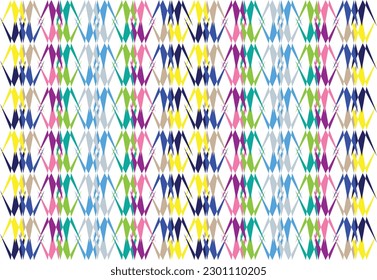 Ethnic zigzag pattern in retro colors, Aztec style seamless vector background
