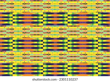 Ethnic zigzag pattern in retro colors, Aztec style seamless vector background
