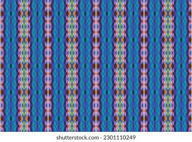 Ethnic zigzag pattern in retro colors, Aztec style seamless vector background
