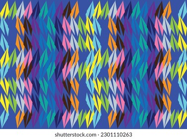 Ethnic zigzag pattern in retro colors, Aztec style seamless vector background
