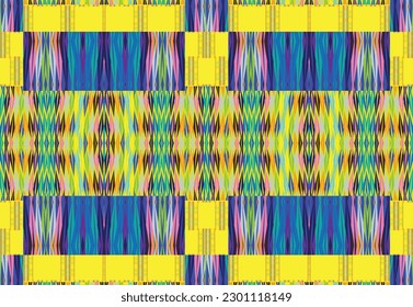 Patrón de zigzag étnico en colores retro, estilo azteca fondo vectorial sin costura
