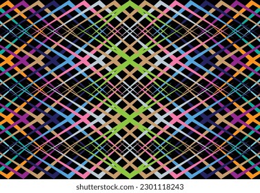 Ethnic zigzag pattern in retro colors, Aztec style seamless vector background
