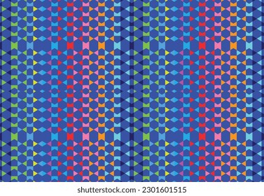 Ethnic zigzag pattern in retro colors, Aztec style seamless vector background