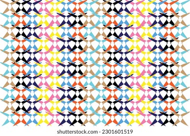 Ethnic zigzag pattern in retro colors, Aztec style seamless vector background