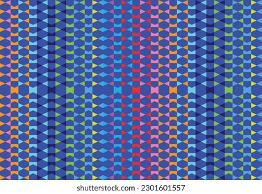 Ethnic zigzag pattern in retro colors, Aztec style seamless vector background