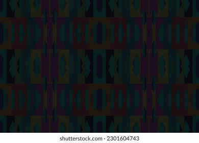 Ethnic zigzag pattern in retro colors, Aztec style seamless vector background