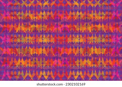 Ethnic zigzag pattern in retro colors, Aztec style seamless vector background