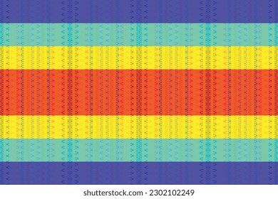 Ethnic zigzag pattern in retro colors, Aztec style seamless vector background