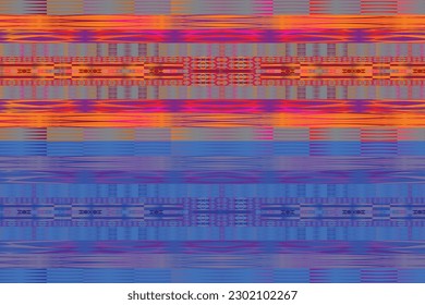 Ethnic zigzag pattern in retro colors, Aztec style seamless vector background