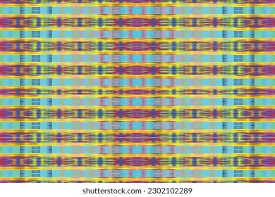 Ethnic zigzag pattern in retro colors, Aztec style seamless vector background