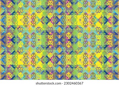 Ethnic zigzag pattern in retro colors, Aztec style seamless vector background
