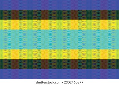 Ethnic zigzag pattern in retro colors, Aztec style seamless vector background
